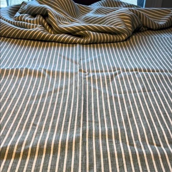 Striped Green and Cream Fabric - Picture 3 of 6